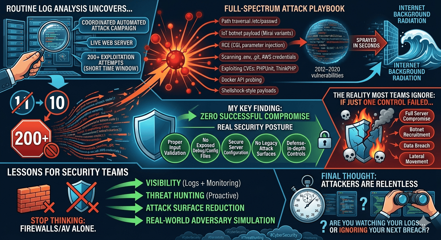 200+ ATTACKS. 0 BREACH. Here’s What I Found in 48 Hours of Threat Hunting…